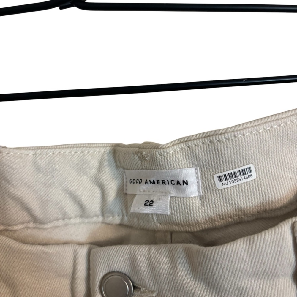 Good American‎ Good Classic Cream High Rise Skinny-ish Fit Size 22 NWT - Picture 6 of 10